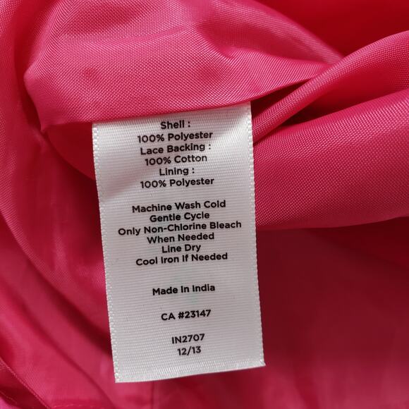 Talbots Skirt Womens 8 Petite Pink Lace Floral Knee Length Spring Preppy Easter - Picture 7 of 10